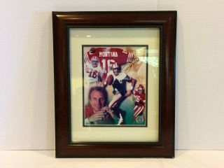 Authentic Official Nfl Joe Montana Hand Signed Autographed Photo Print - Framed