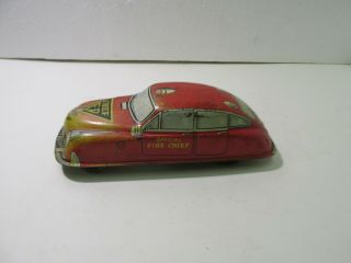 Vintage Marx Official Fire Chief Tin Metal Wind Up Car T3707