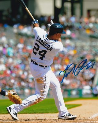 Miguel Cabrera Signed Autograph 8x10 Photo Detroit Tigers