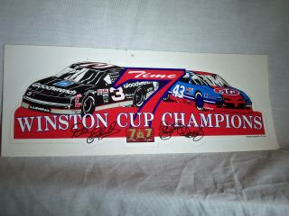 7 Time Champions Dale Earnhardt & Richard Petty Bumper Sticker