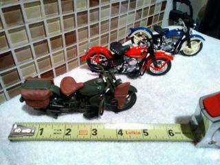 Vintage Harley Davidson Motorcycles Diecast Maisto 1:18 Die Cast Model All 3