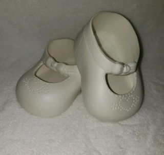 Vintage Cabbage Patch Kids Doll White Mary Jane Bow Heart Dressy Cpk Shoes