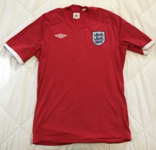 Umbro England National Football Club Red Soccer Jersey - Sz 40 / Medium