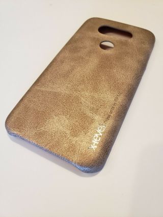 X - Level For Lg G5 V20 Vintage Skin Touch Soft Leather Case Cover,  Light Gold