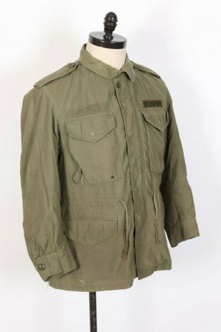 Vintage 50s M - 1951 Us Army Od Field Coat Jacket Usa Mens Size Medium