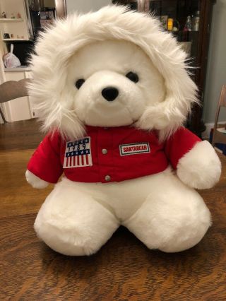 1989 Dayton Hudson Santa Bear Explorer Bear Stuffed Plush With Goretex Jacket