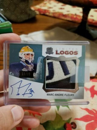 Marc - Andre Fleury 2012 - 13 The Cup Limited Logos Autograph W Sick Patch /30