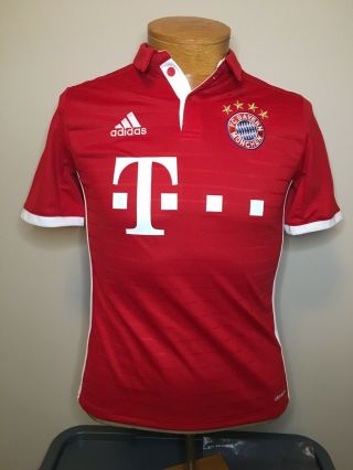 Fc Bayern Munich Adidas Soccer Jersey Youth Large Red