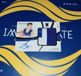 Tyler Herro 2019 - 20 Immaculate Rookie Patch Autographs Rpa On Card Auto 64/99