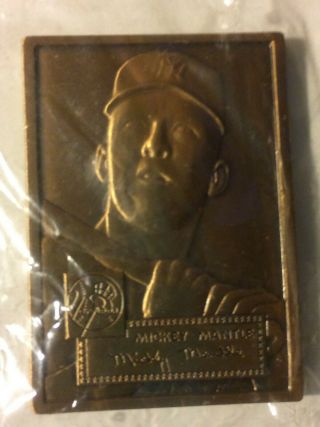 Vintage Topps Mickey Mantle Ny Yankees 1 Ounce Bronze Baseball Card