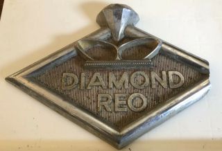 Vintage Diamond Reo Truck Emblem Hood Ornament Decal