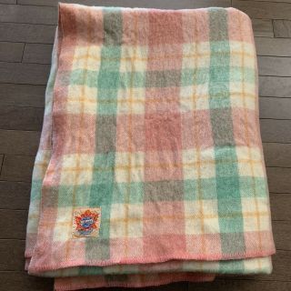 Vintage Ayers Pure Wool Pink Green Plaid Trapper Blanket 70.  5” X 84” Canada
