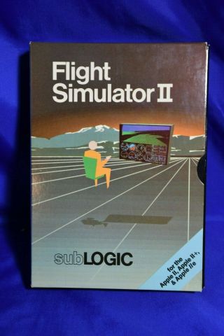 Vintage A2 - Fs2 Flight Simulator Ii Apple Ii Ii,  Iie Computer Game Sublogic