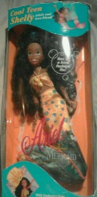 Vintage " Shelly " Ariel Cool Teen Friend,  African American Mermaid Doll