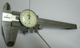 Vintage Mitutoyo Dial Caliper No.  505 - 623 Stainless Hardened Measure OD & ID 3