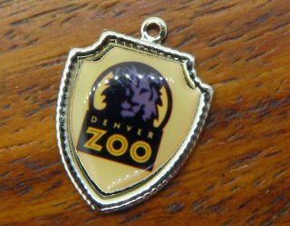 Vintage Sterling Silver Denver Colorado Zoo Lion Travel Shield Charm E23