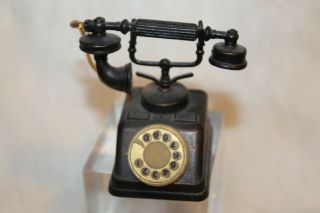 Vintage Die - Cast Metal Miniature Telephone Pencil Sharpener