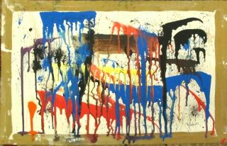 Vintage abstract oil on canvas Norman Bluhm Modern art 20th century 2
