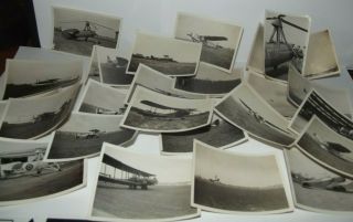 Vintage Aviation Photographs Airplane Military 3 1/4 X 2 1/4 B & W 26 Photos