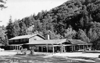 Rppc Big Sur Lodge Big Sur,  Monterey County,  California 1955 Vintage Postcard