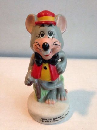 Vintage Chuck E Cheese Mouse Showbizz Pizza Time Theatre Ceramic Porcelain 1982