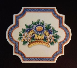 Vintage Elizabeth Arden Roma Al Fresco Porcelain Vanity Dresser Trinket Box Tray