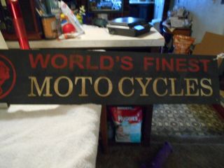 Vintage Indian Motorcycle sign 54 