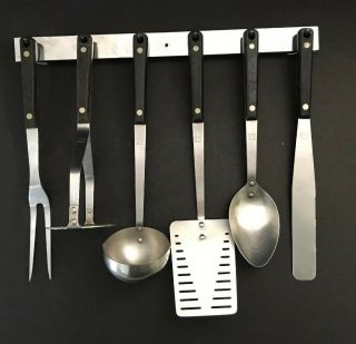 Vtg Maid Of Honor 6 Pc Set /stainless Steel - Ladle Serving Spoon Masher Spatula