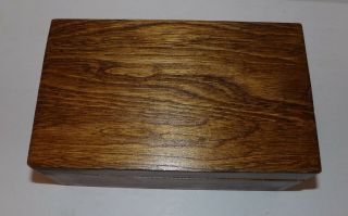 Vintage Refinished Wooden Index Card filing Box maker PSI Napa CA 2