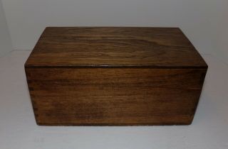 Vintage Refinished Wooden Index Card filing Box maker PSI Napa CA 3