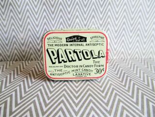 Vintage Partola Laxative Tin