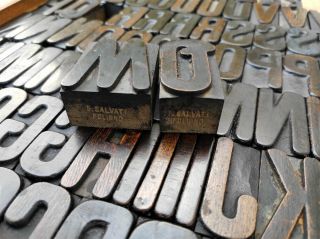 Antique Letterpress Wood Type Alphabet 45mm Printing Blocks Wooden Letters Adana
