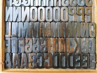 Antique Letterpress wood type alphabet 45mm printing blocks wooden letters Adana 3