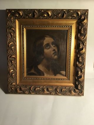Antique 19th Century Masterful Mysterious Portrait Painting Intriguing Sitter