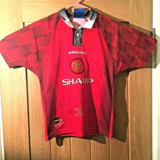 Manchester United Signed Team Vintage 1996 - 1998 Youth Shirt - Neville 2
