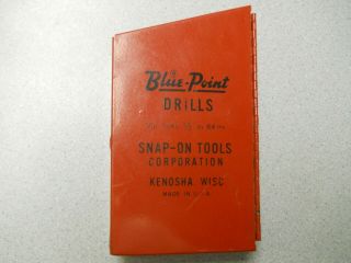 Blue Point 1/16 " - 1/2 " Drill Index Set Made By Snap - On Tools Vtg Usa