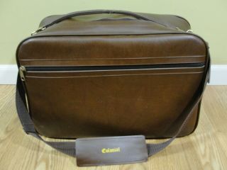 Vtg Colonial 1002 Heavy 2 - Ball Saucer Style Brown Bowling Bag Double Ball