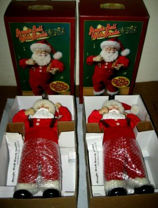 Vintage 1998 " Jingle Bell Rock Santa " Musical Animated 16 " Santa Claus