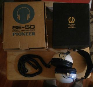 Vintage Pioneer Se - 50 Stereo Headphones With Mailing Box