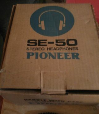 Vintage Pioneer SE - 50 Stereo Headphones with Mailing Box 2