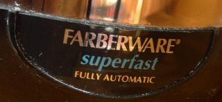 Vintage Farberware Electric Superfast 2 - 8 Cup Coffee Percolator Model FCP280 - A 2