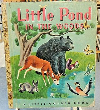 Little Pond In The Woods Hardcover Little Golden Book 1948 Vintage Muriel Ward
