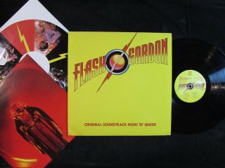 Flash Gordon Movie Soundtrack Vintage Vinyl Lp 1980 Queen Freddie Mercury Vg -