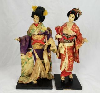 Vintage Nishi & Co.  Japanese Geisha Dolls 18 " Tall
