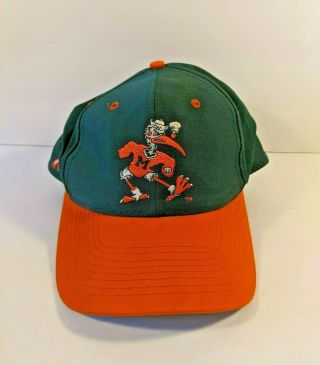 Vintage University Of Miami Hurricanes Hat 7 3/8 " Top Of The World "