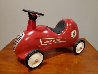 Vintage Radio Flyer Little Red Roadster Ride On Push Race Car 8 Kids Toy