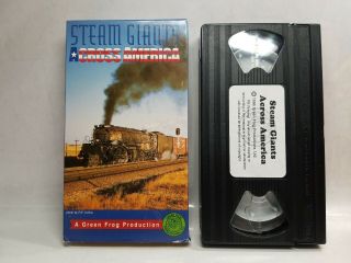 Steam Giants Across America Vhs Railroad Train Green Frog Union Pacific Vcr Tape