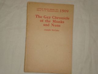 Little Blue Book 1509,  The Gay Chronicles Of The Monks And Nuns,  Print 1928