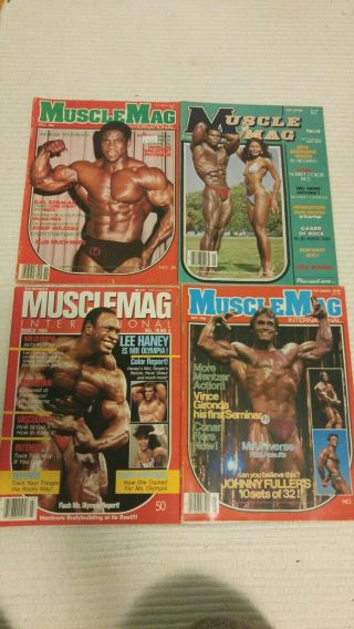 4 Vintage Issues Of Muscle Mag Bodybuilding