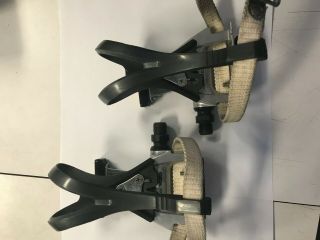 Vintage Shimano 105 Aero Pedals With The Toe Clips And Straps